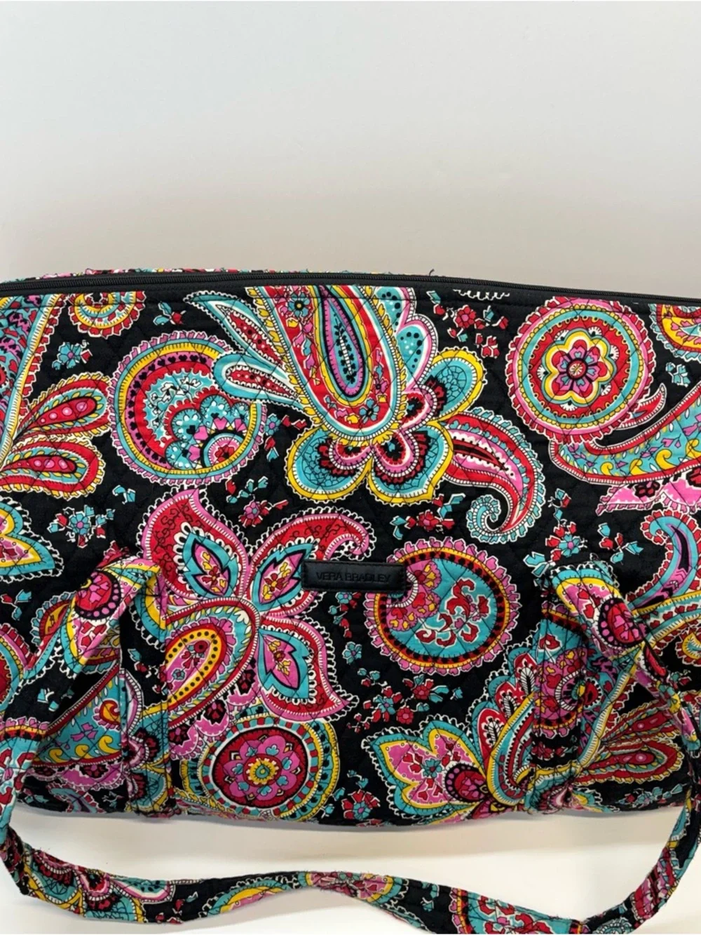 Vera Bradley Quilted Weekend Travel Duffle Bag~ Retired Parisian Paisley Print - Picture 1 of 9